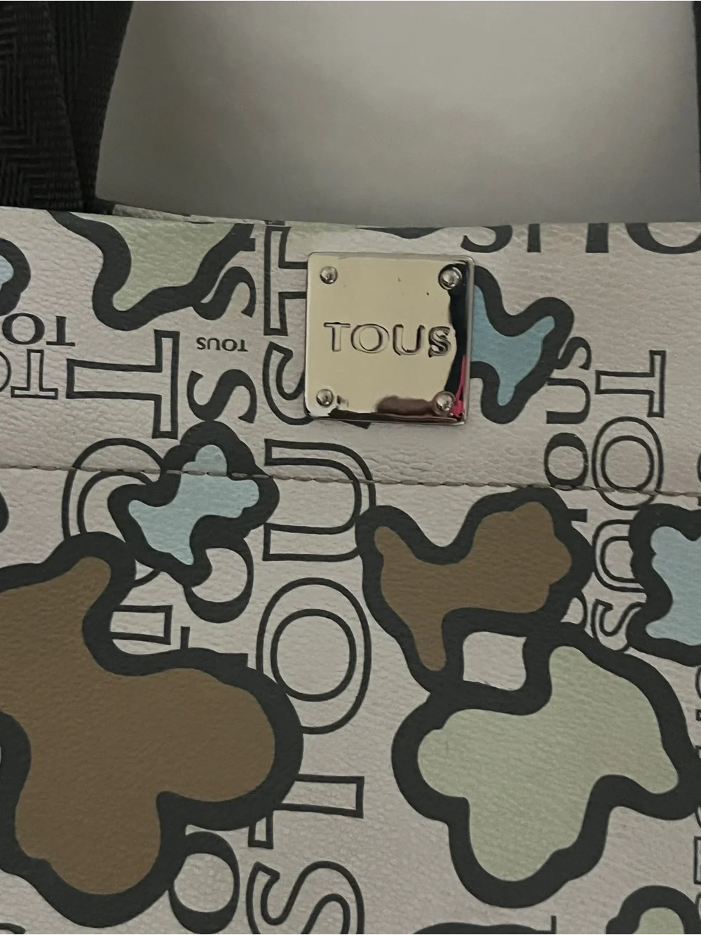 Tous Mint, Aqua & Brown Patterned Tote Bag